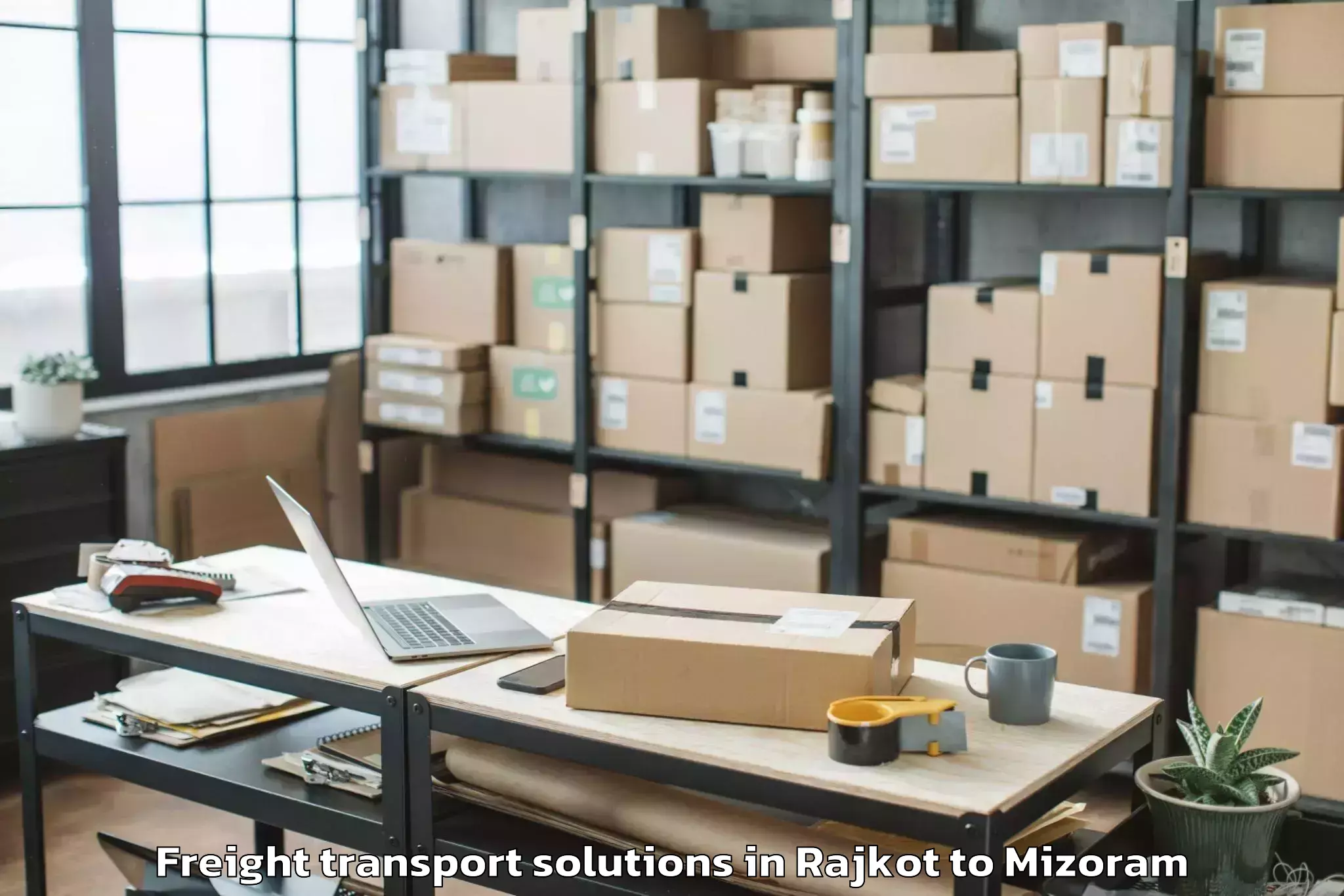 Easy Rajkot to Mamit Freight Transport Solutions Booking